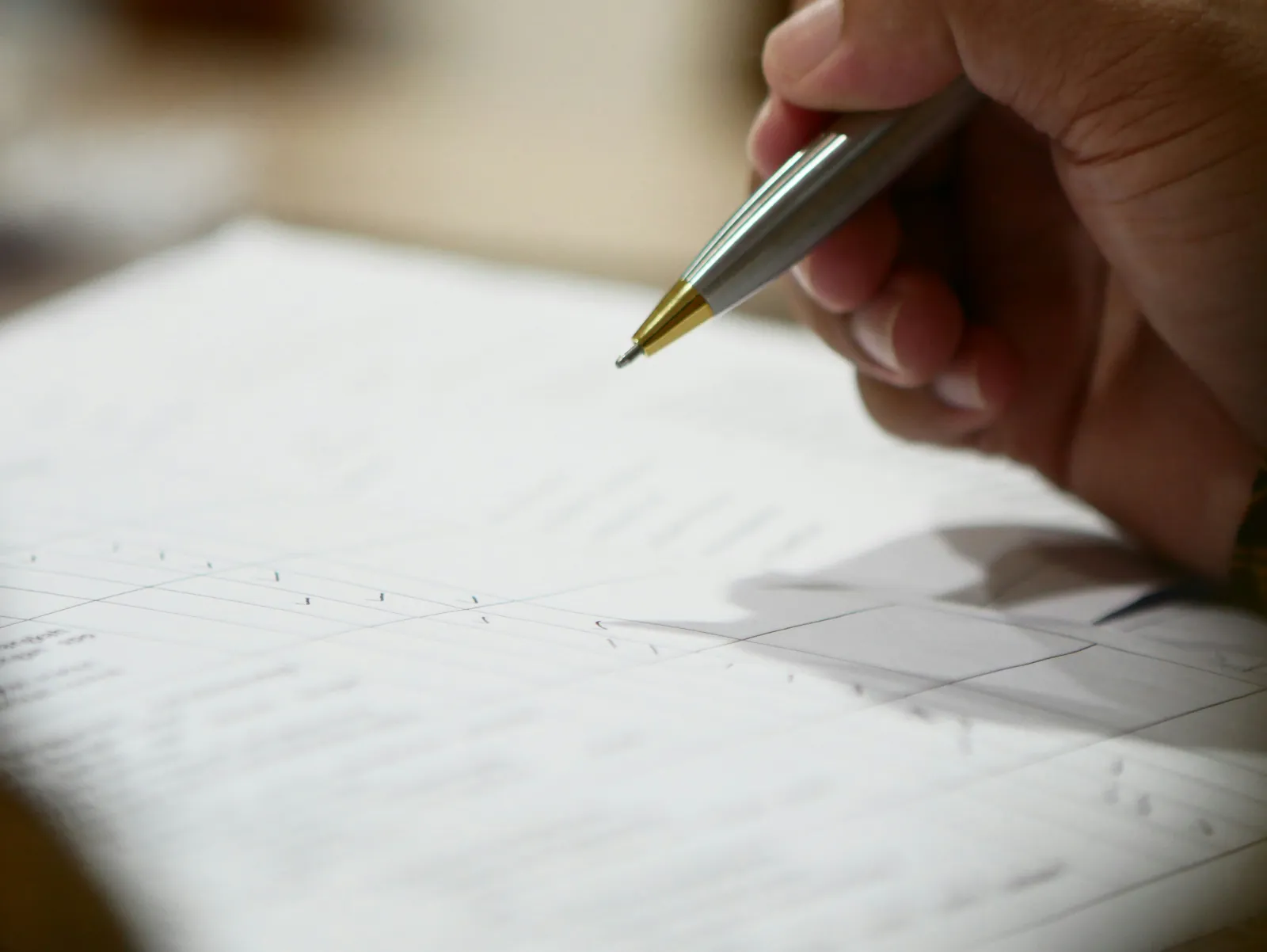 person signing financial documents