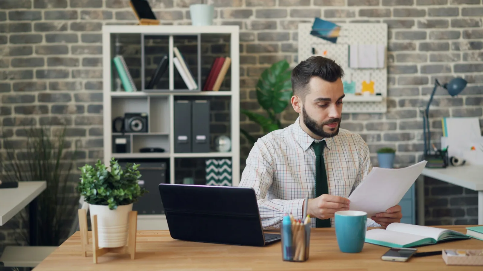 tax documents laptop desk