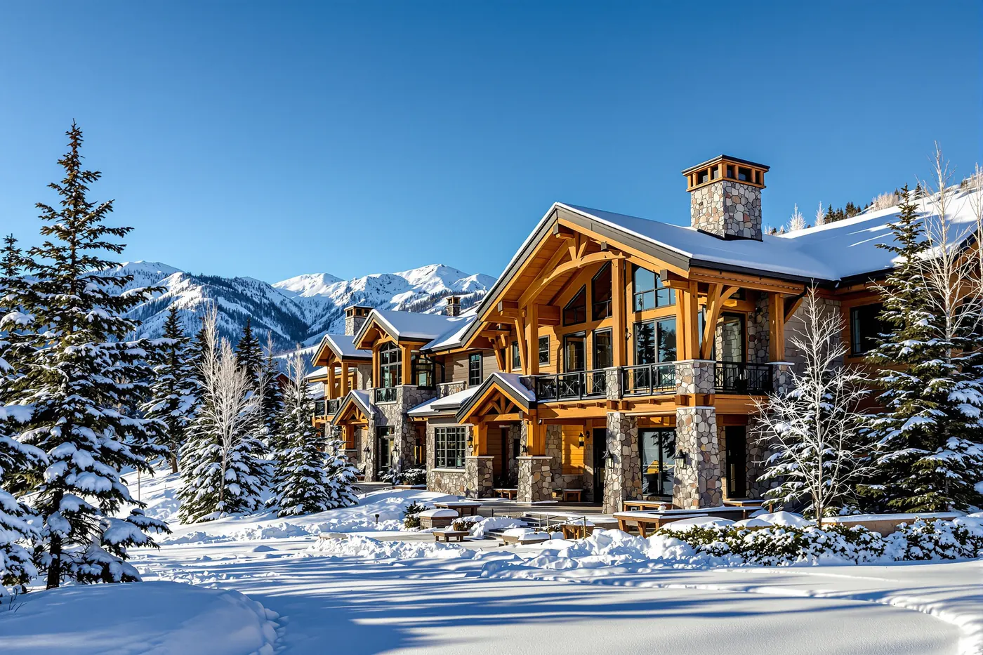 Illustrative rendering of characteristic residential architecture in Park City, UT.