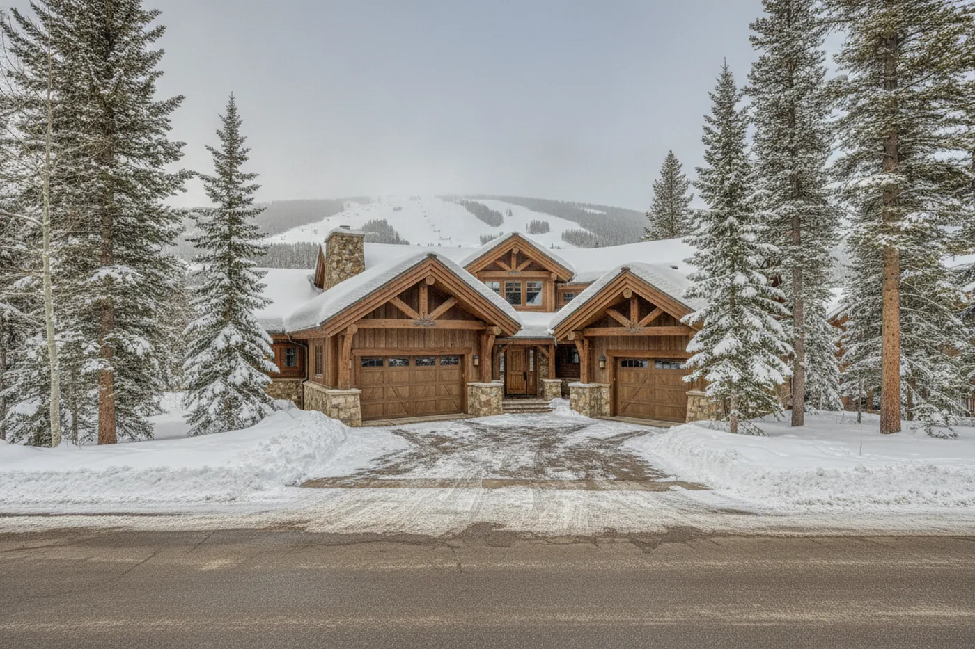 Illustrative rendering of characteristic short-term rental housing in Breckenridge, Colorado.