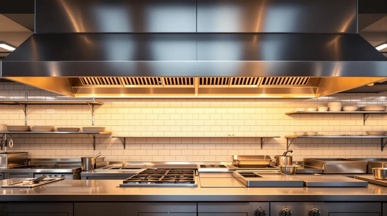 Restaurant kitchen Type I exhaust hood over the cooking line — 5-year personal property in a cost segregation study